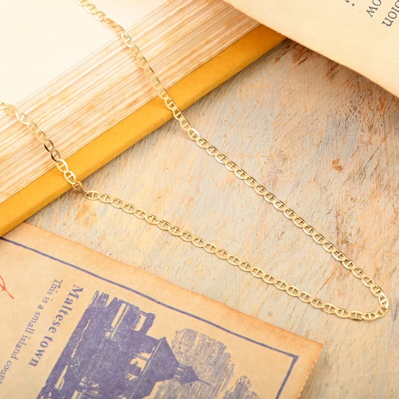 New York Closeout 14K Yellow Gold 1.5mm Mariner Chain 24 Inches 1.3 Grams