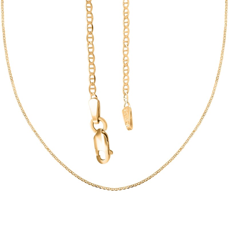 New York Closeout 14K Yellow Gold 1.5mm Mariner Chain 24 Inches 1.3 Grams