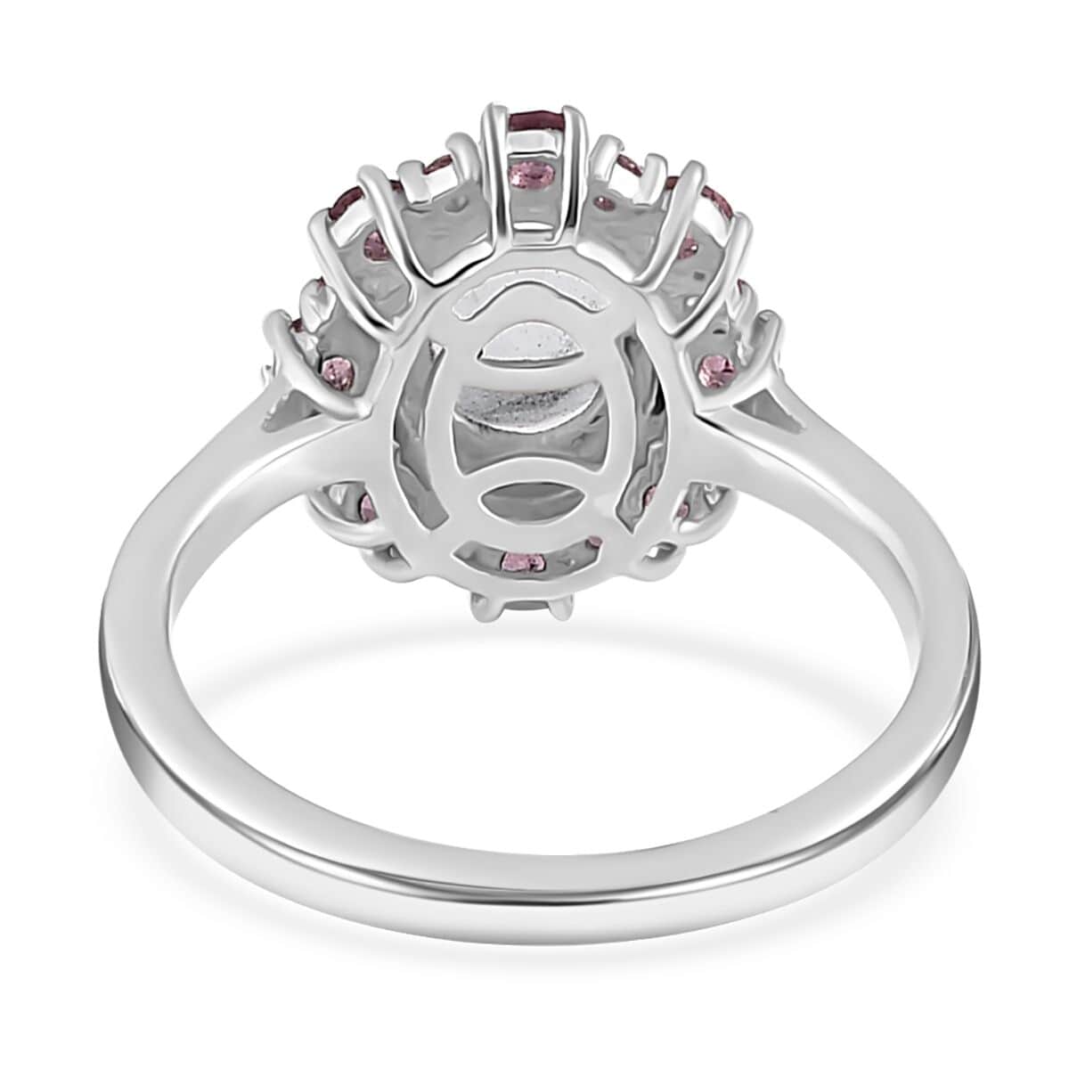 Premium Mangoro Aquamarine and Lotus Garnet Ring in Platinum Over Sterling Silver (Size 10.0) 1.75 ctw image number 4