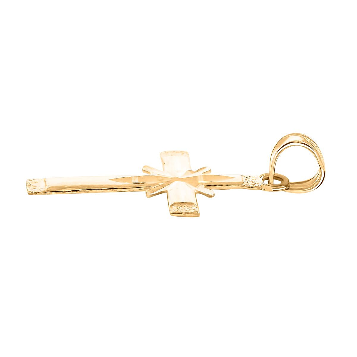 Made in America 10K Yellow Gold Cross Pendant 0.70 Grams