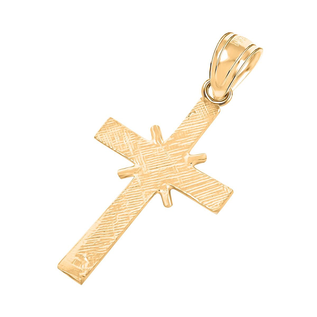 Made in America 10K Yellow Gold Cross Pendant 0.70 Grams