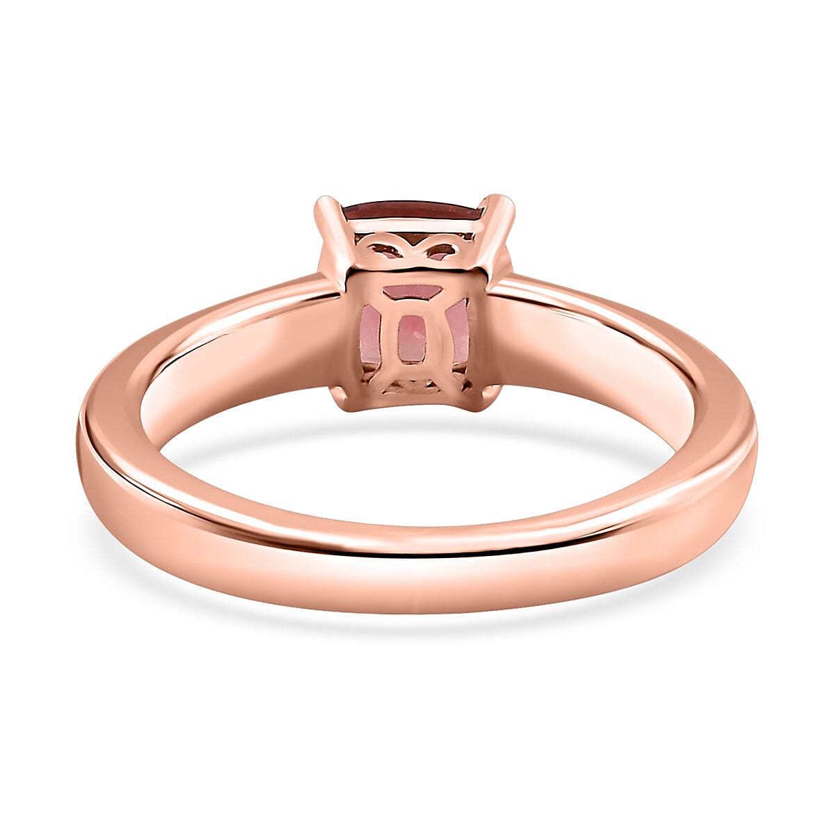 Premium Blush Tourmaline Solitaire Ring in Vermeil Rose Gold Over Sterling Silver (Size 6.0) 2.10 ctw