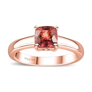 Premium Blush Tourmaline Solitaire Ring in Vermeil Rose Gold Over Sterling Silver (Size 7.0) 2.10 ctw
