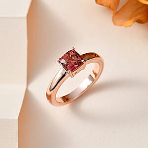Premium Blush Tourmaline Solitaire Ring in Vermeil Rose Gold Over Sterling Silver (Size 7.0) 2.10 ctw