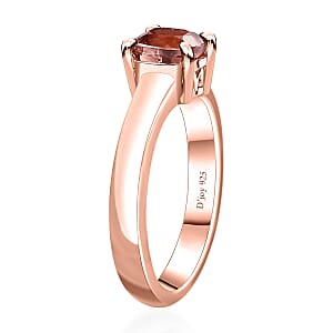 Premium Blush Tourmaline Solitaire Ring in Vermeil Rose Gold Over Sterling Silver (Size 7.0) 2.10 ctw