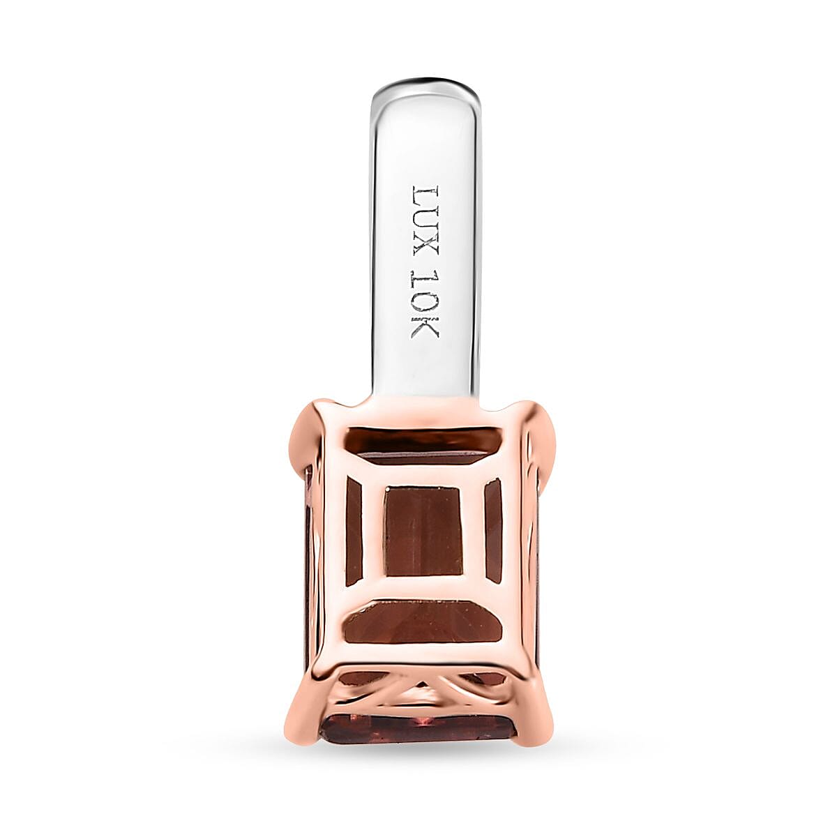 Luxoro 10K White and Rose Gold Premium Blush Tourmaline and G-H I2 Diamond Pendant 2.75 ctw