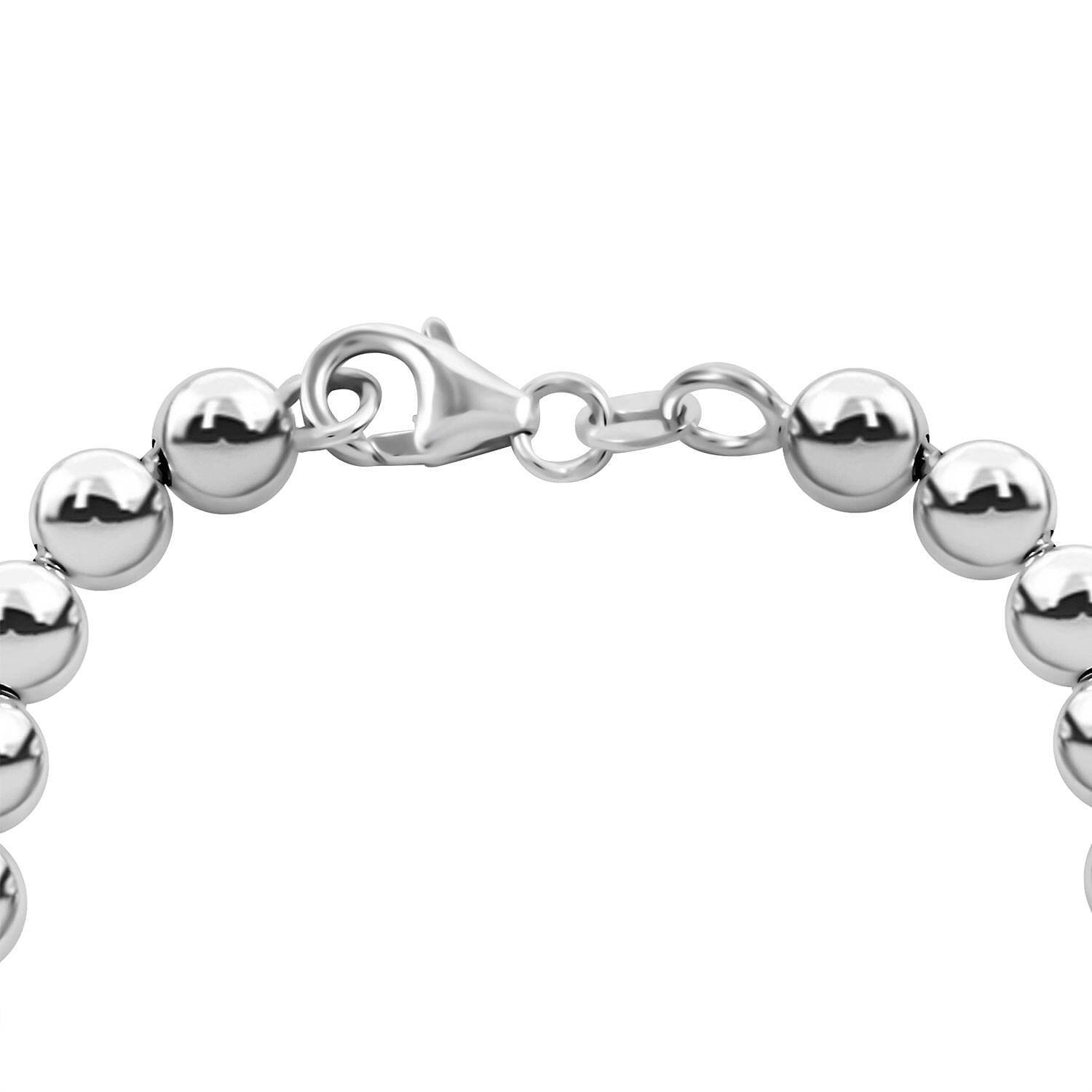 Italian Sterling Silver Beaded Bracelet (7.00 In) 10 Grams