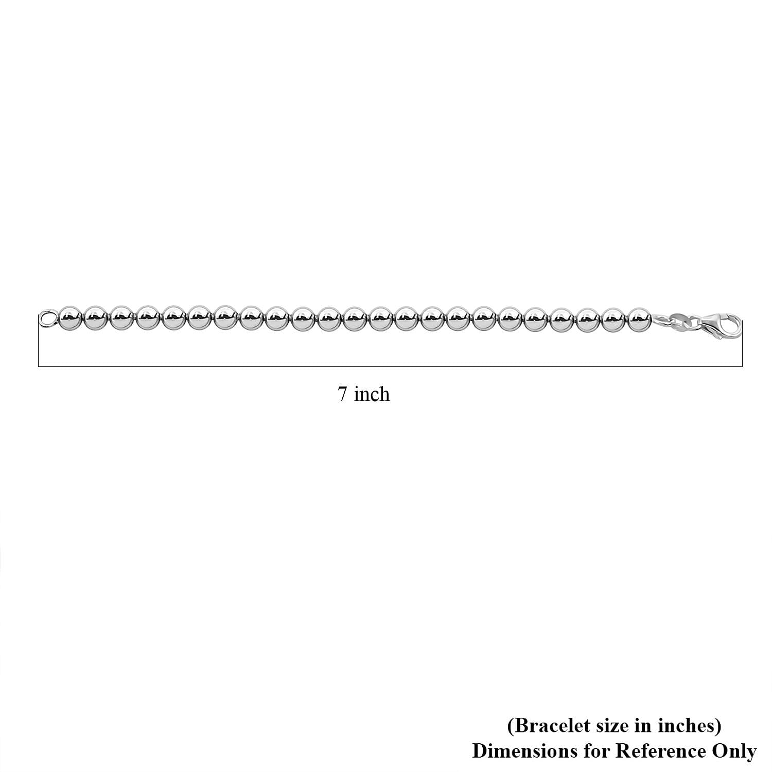 Italian Sterling Silver Beaded Bracelet (7.00 In) 10 Grams