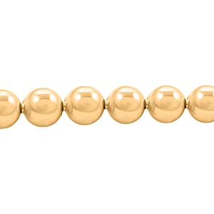 Italian 14K Yellow Gold Over Sterling Silver Beaded Bracelet (7.00 In) 9.90 Grams