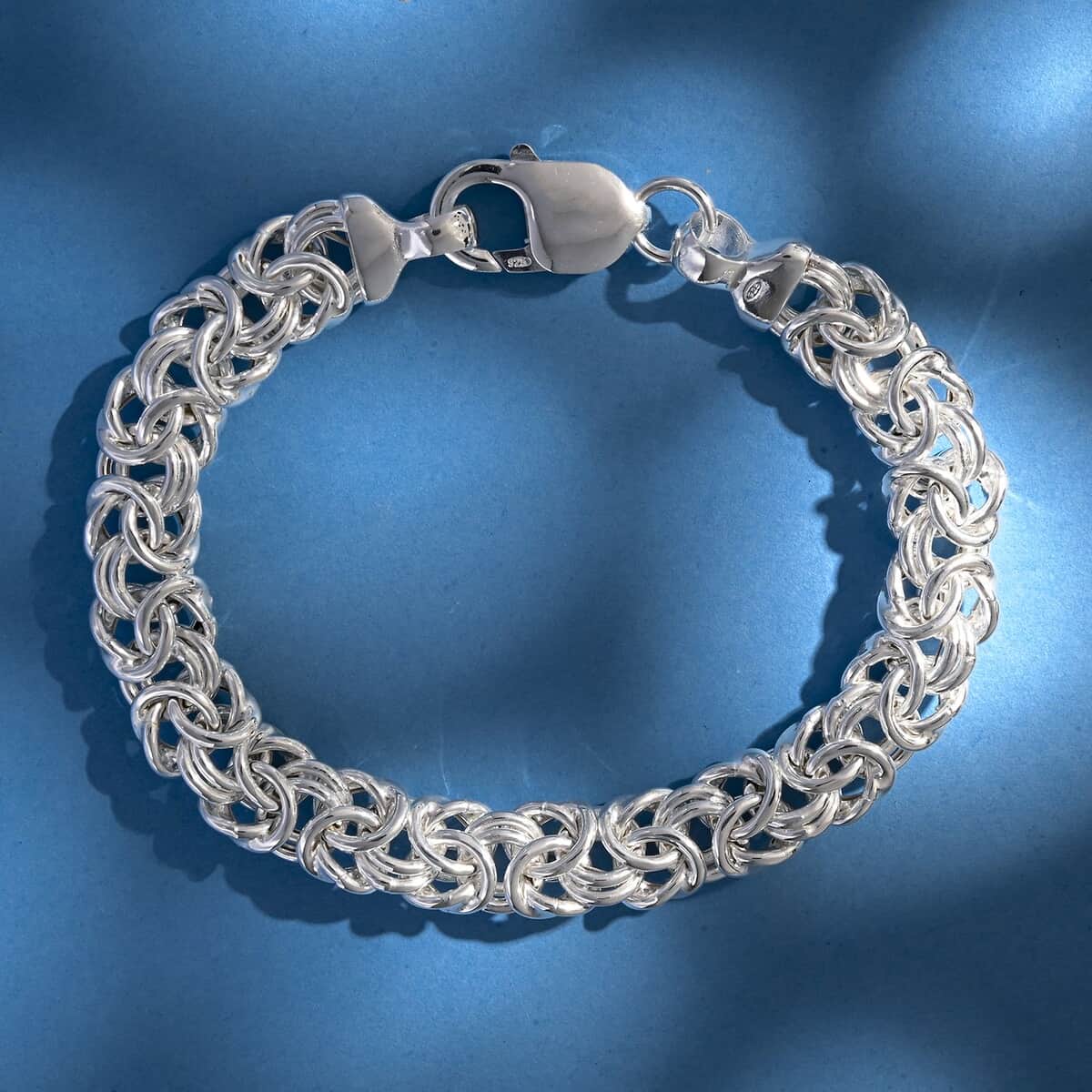 Italian Sterling Silver Byzantine Bracelet (7.50 In) 18.85 Grams image number 1