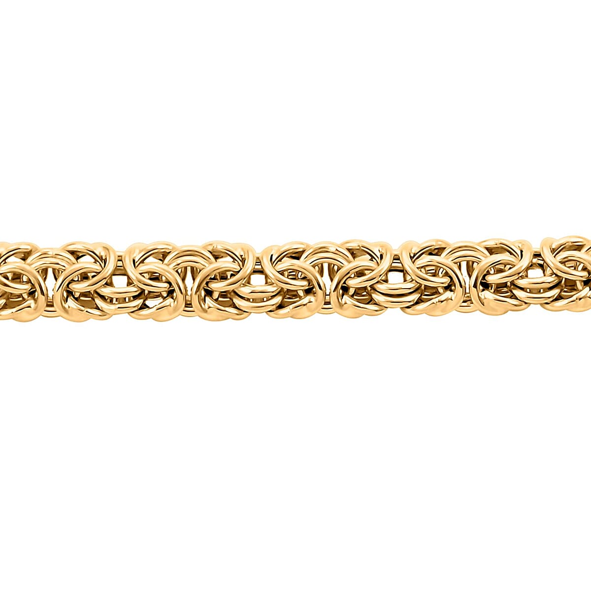 Italian 14K Yellow Gold Over Sterling Silver Byzantine Bracelet (7.50 In) 18.75 Grams image number 2