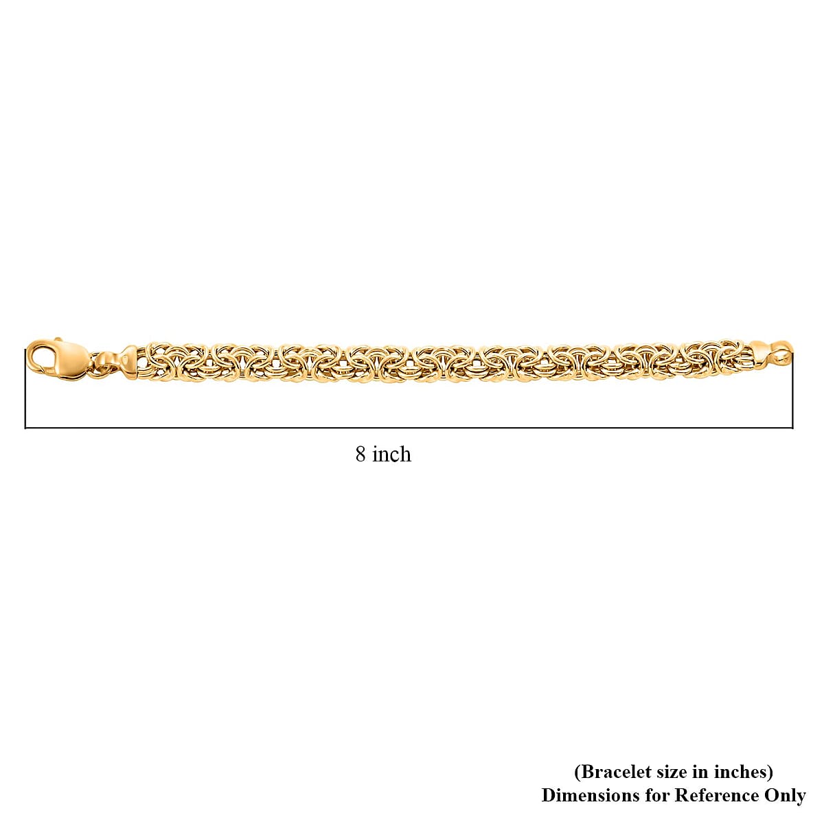 Italian 14K Yellow Gold Over Sterling Silver Byzantine Bracelet (7.50 In) 18.75 Grams image number 4
