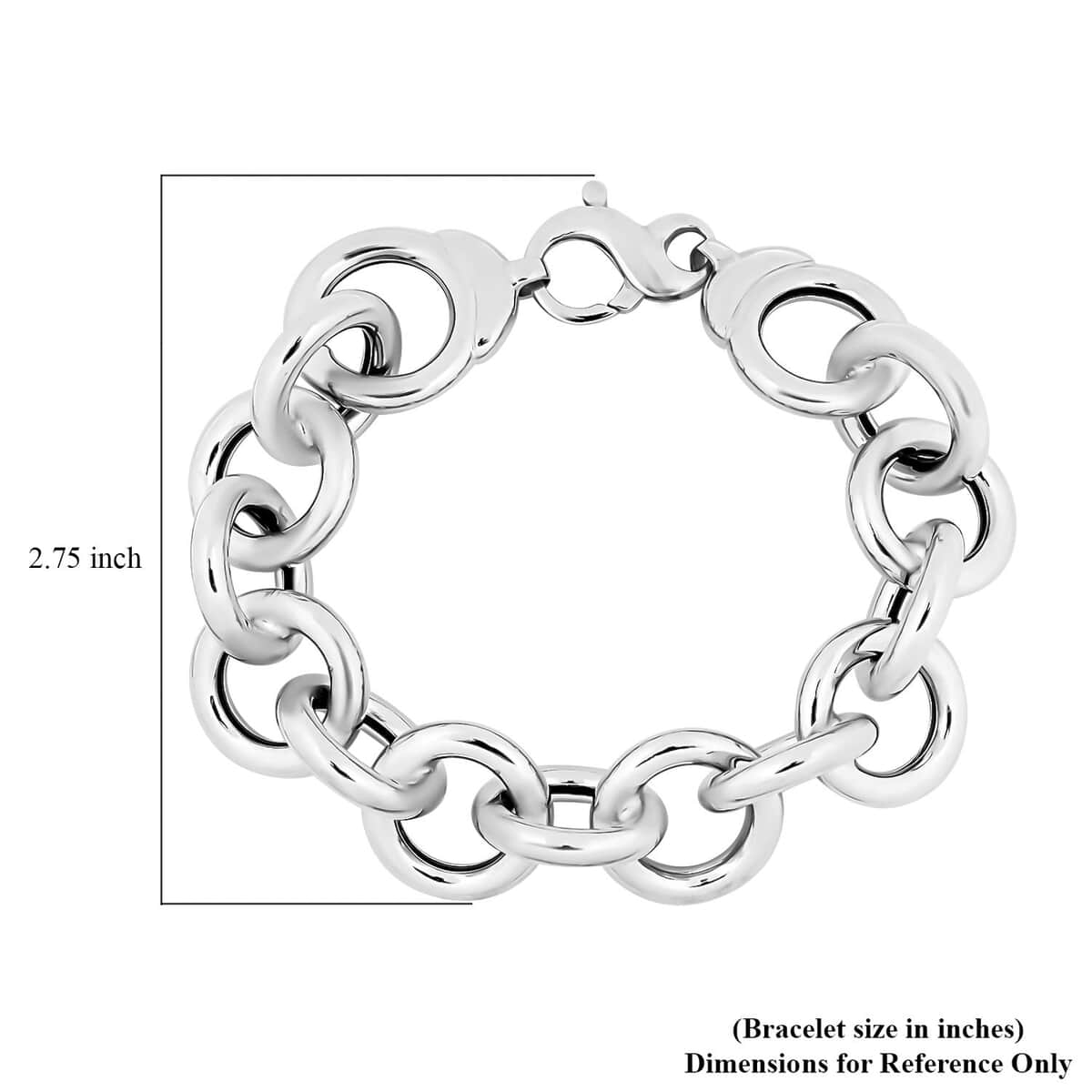 Italian Sterling Silver Bracelet (7.50 In) (30.80 g) image number 4