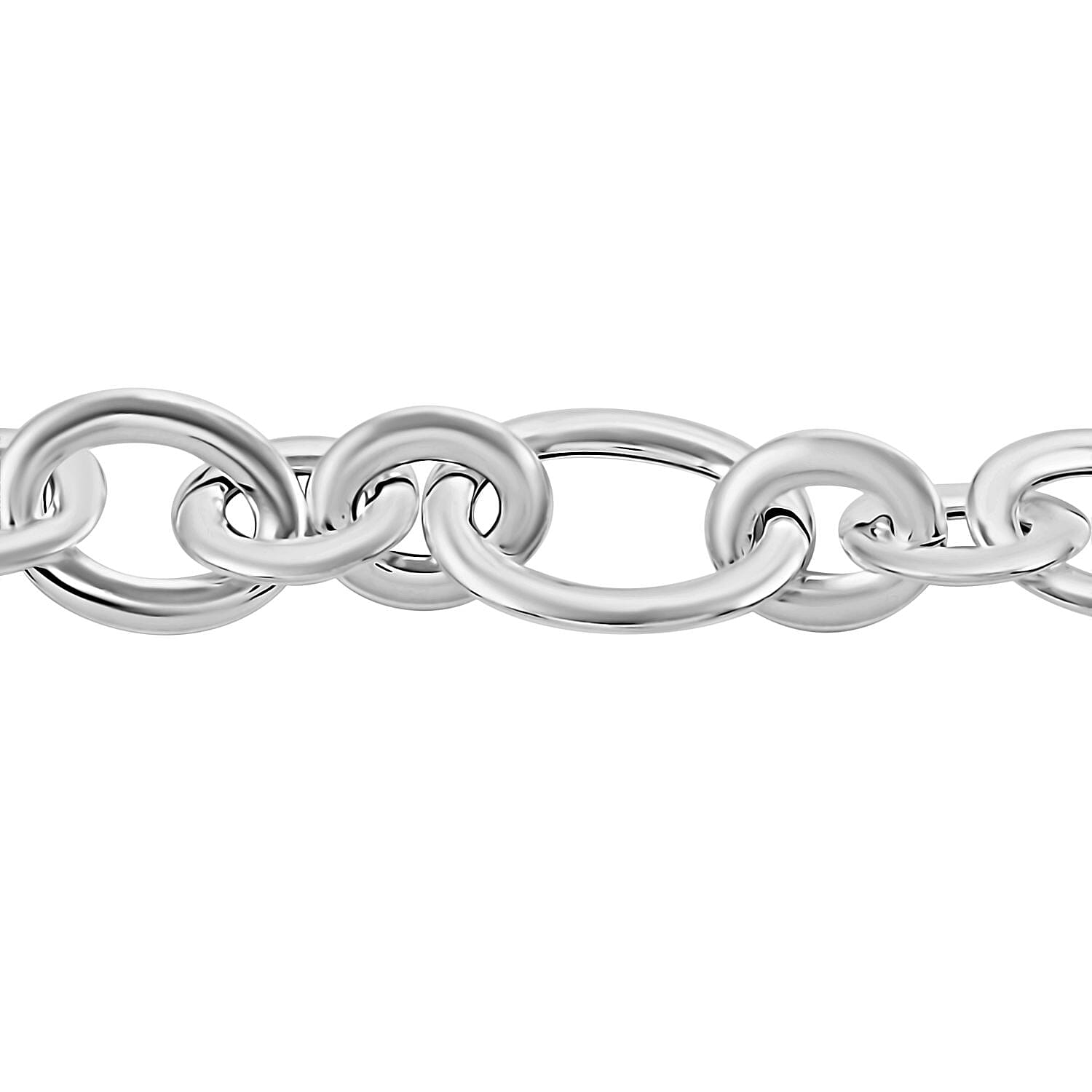 Italian Sterling Silver Oval Link Bracelet (7.50 In) 18.50 Grams