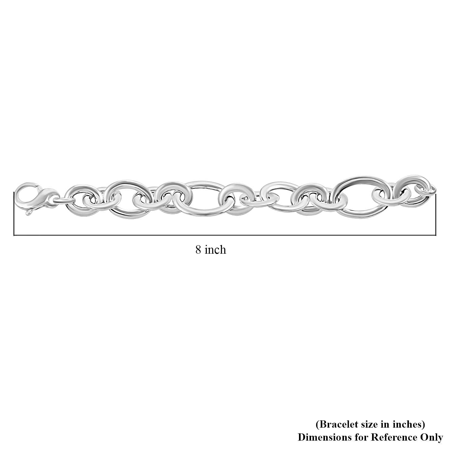 Italian Sterling Silver Oval Link Bracelet (7.50 In) 18.50 Grams