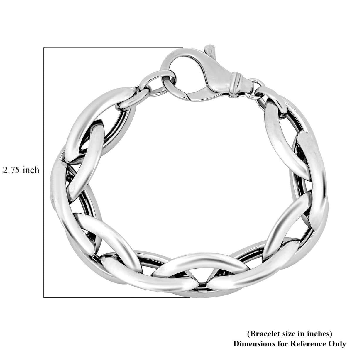 Italian Sterling Silver Bracelet (7.50 In) (28.50 g) image number 4