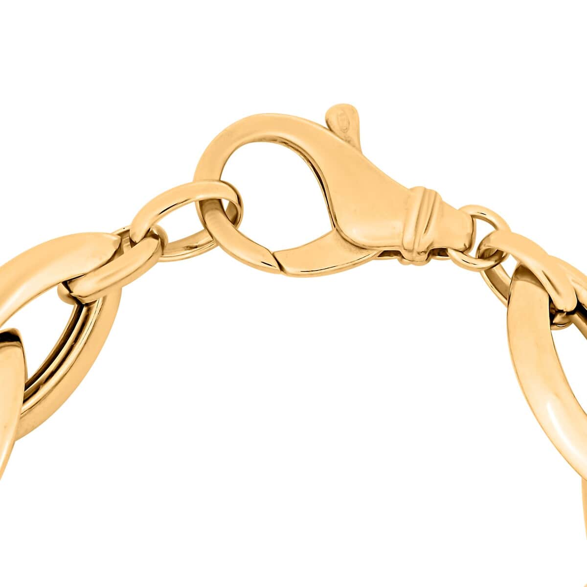 Italian 14K Yellow Gold Over Sterling Silver Link Bracelet (7.50 In) 29.40 Grams image number 3