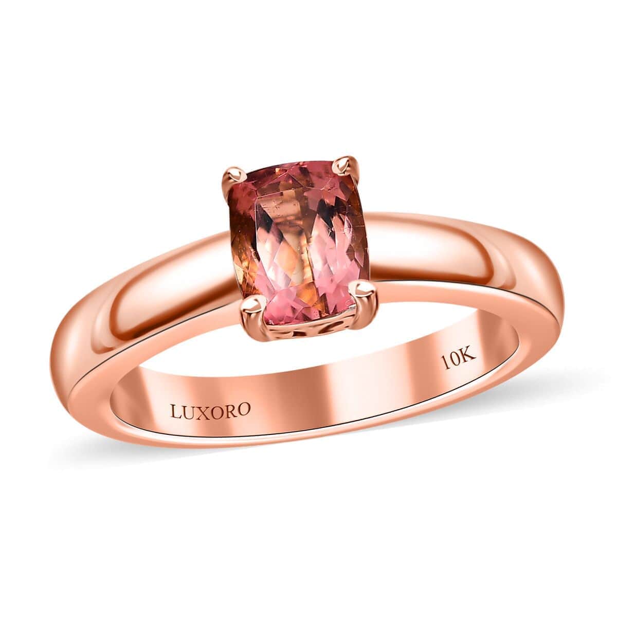 Luxoro 10K Rose Gold Premium Blush Tourmaline Solitaire Ring (Size 6.0) 1.50 ctw image number 0