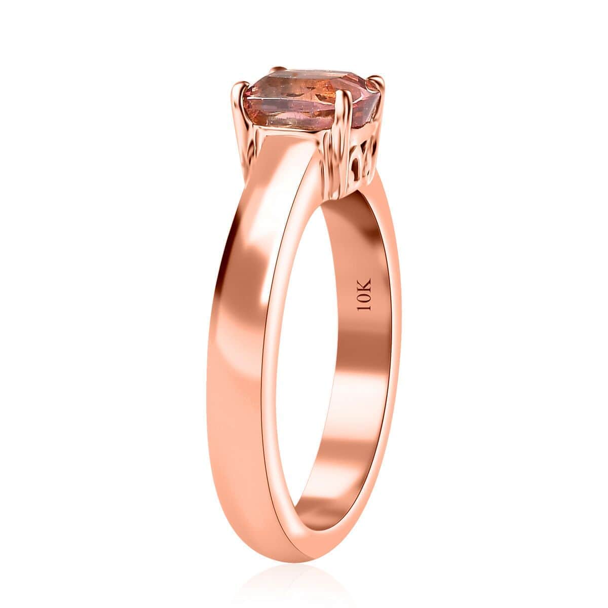 Luxoro 10K Rose Gold Premium Blush Tourmaline Solitaire Ring (Size 6.0) 1.50 ctw image number 3