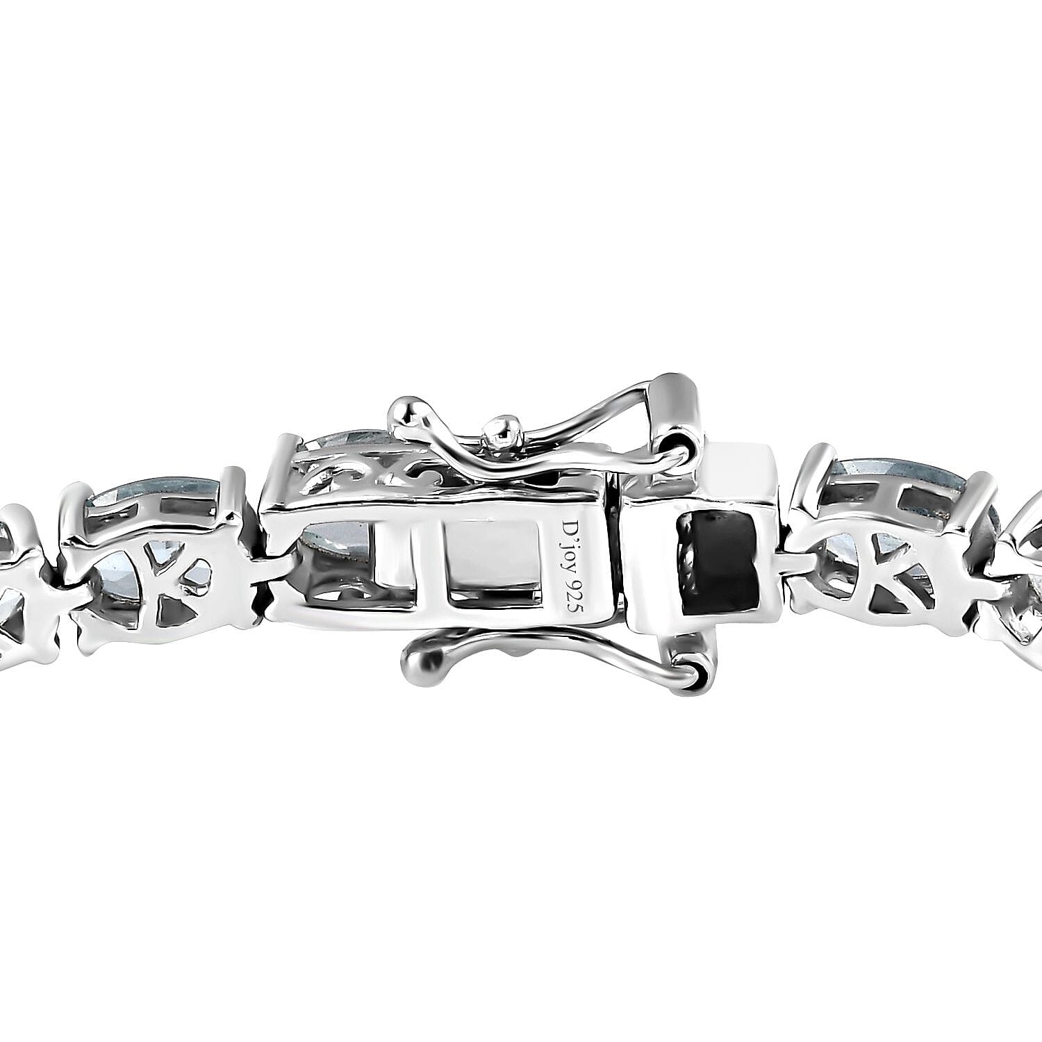 Aqua Kyanite Tennis Bracelet in Platinum Over Sterling Silver (6.50 In) 15.30 ctw