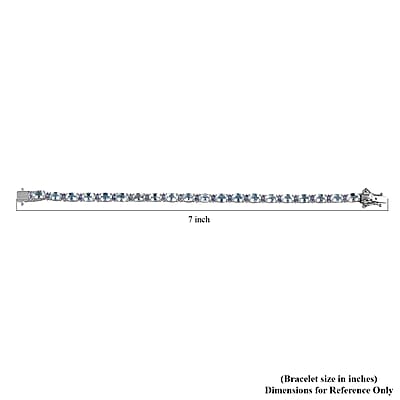Premium Mangoro Aquamarine and Tanzanite Bracelet in Platinum Over Sterling Silver (6.50 In) 8.40 ctw