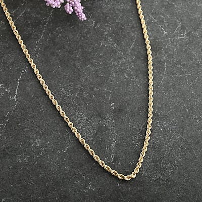 Seta Corda Italian 10K Yellow Gold 1.5mm Chain Necklace 20 Inches 1.15 Grams