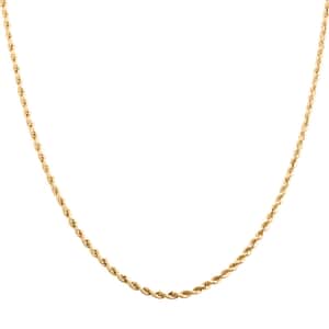 Seta Corda Italian 10K Yellow Gold 2.5mm Chain Necklace 20 Inches 2.20 Grams