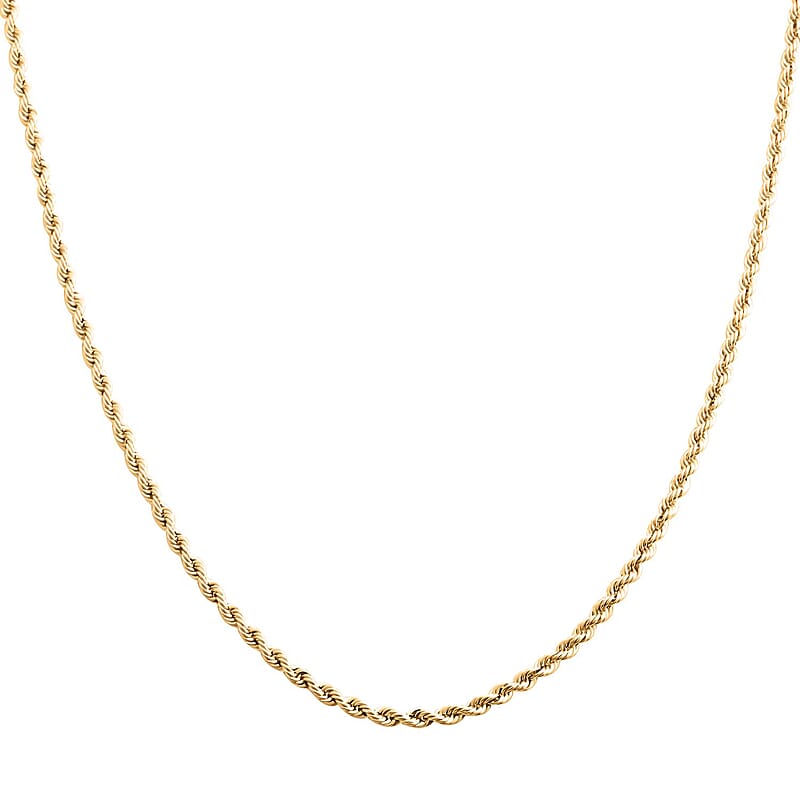 Seta Corda Italian 10K Yellow Gold 2.7mm Chain Necklace 20 Inches 3.50 Grams