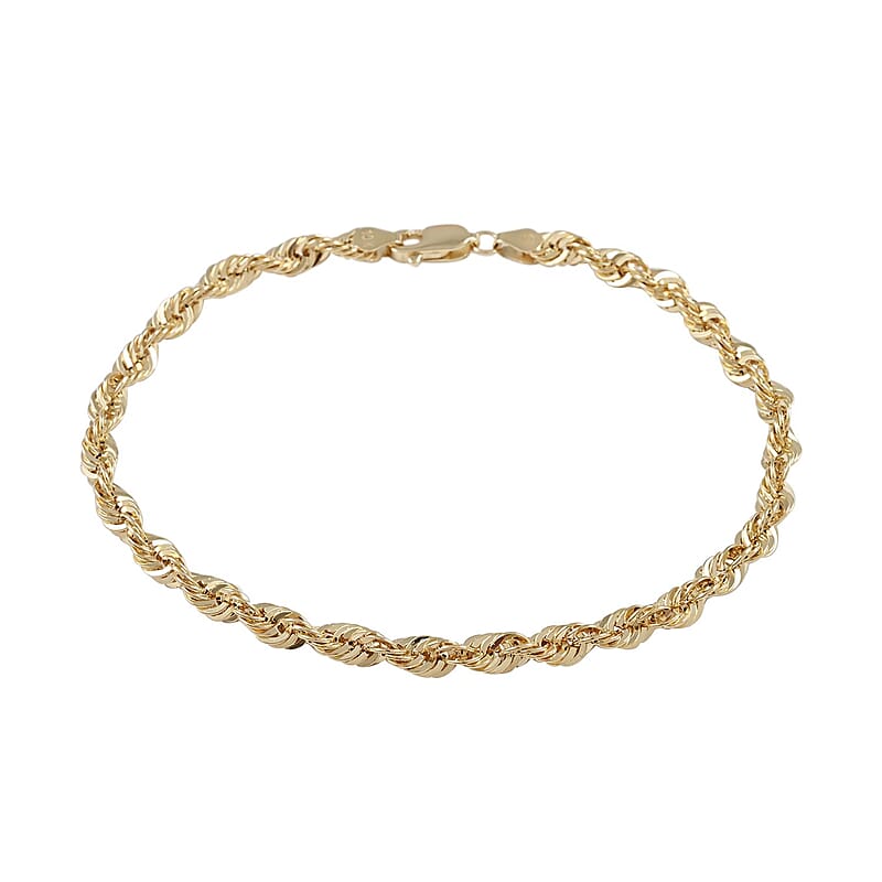 Seta Corda Italian 10K Yellow Gold 2.7mm Chain Bracelet (7.50 In) 1.45 Grams