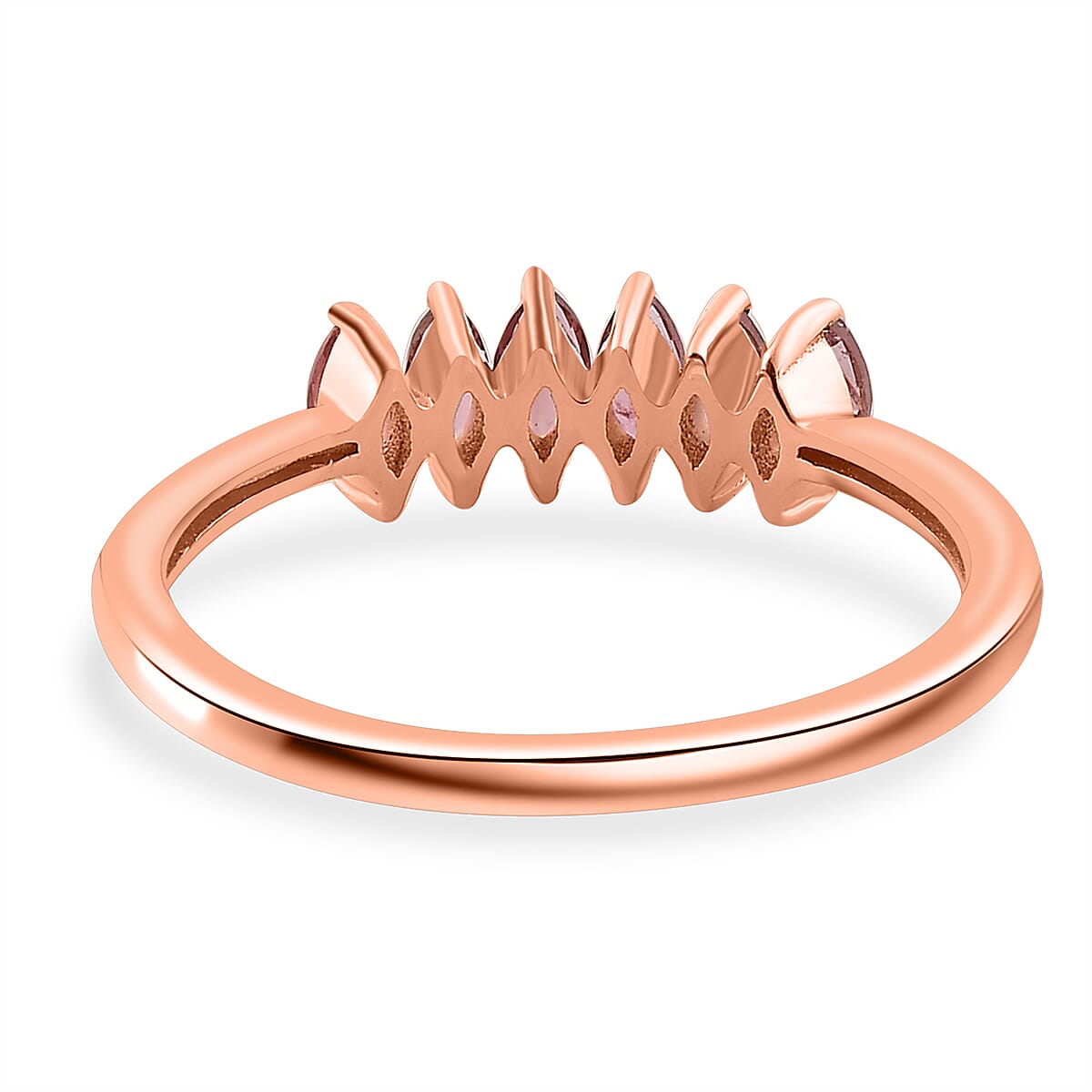 Blush Tourmaline Ring in Vermeil Rose Gold Over Sterling Silver (Size 7.0) 0.50 ctw image number 4