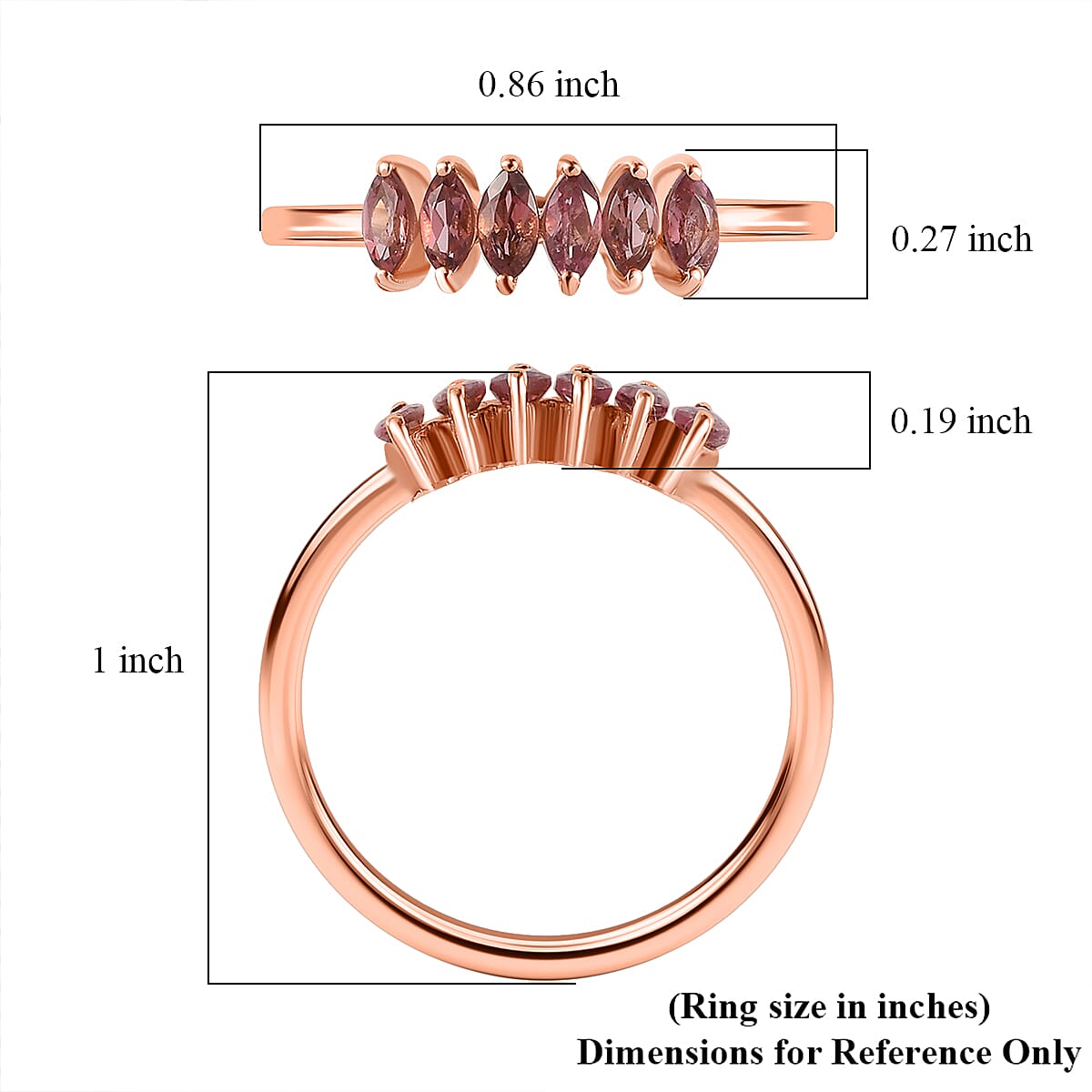 Blush Tourmaline Ring in Vermeil Rose Gold Over Sterling Silver (Size 7.0) 0.50 ctw image number 5