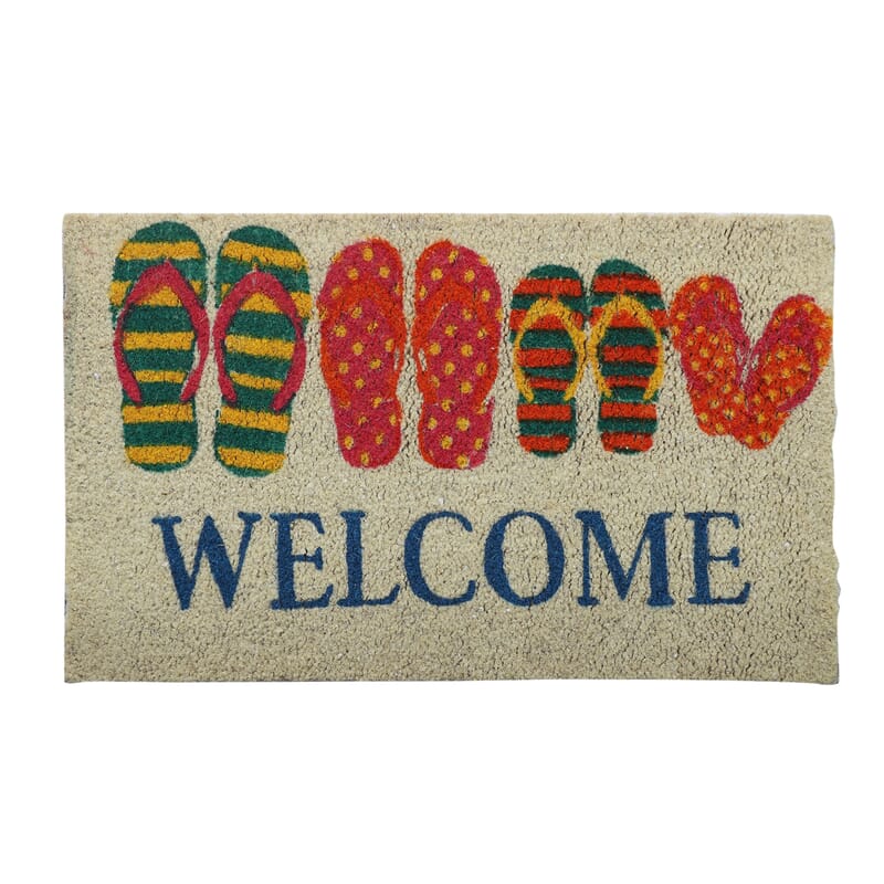 15mm PVC Backed Bleached Printed Coir Mat Size- 18”x28”