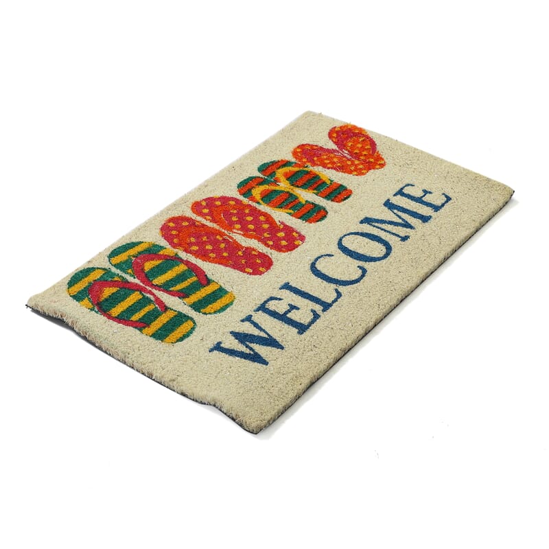 15mm PVC Backed Bleached Printed Coir Mat Size- 18”x28”