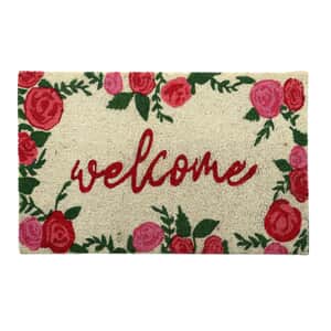 15mm PVC Backed Bleached Printed Coir Mat Size- 18”x28”