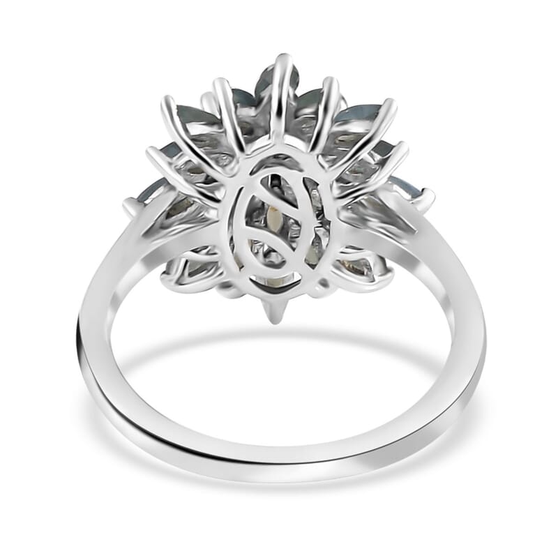 Easter Deal Narsipatnam Alexandrite Floral Spray Ring in Platinum Over Sterling Silver (Size 10.0) 1.90 ctw