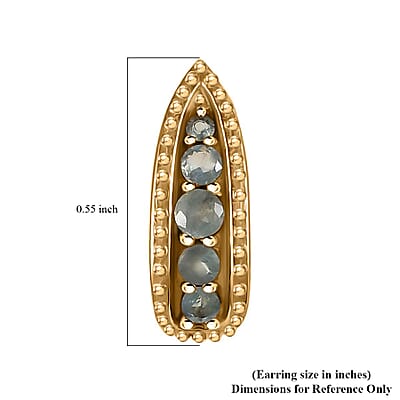 D'Joy Narsipatnam Alexandrite Earrings in Vermeil Yellow Gold Over Sterling Silver 0.35 ctw