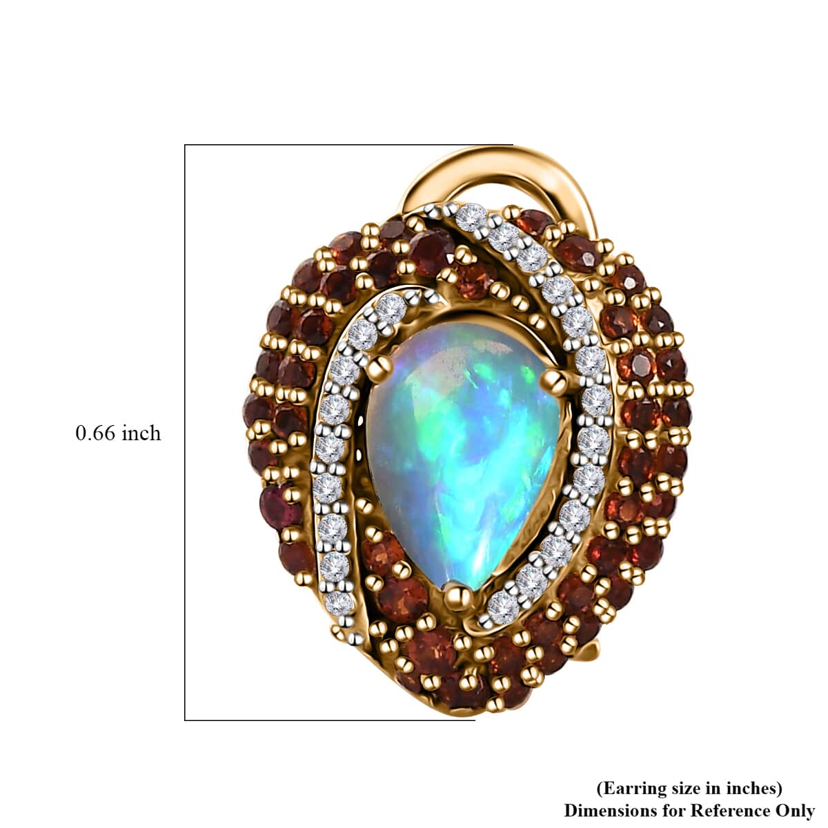 Premium Ethiopian Welo Opal and Multi Gemstone Earrings in Vermeil Yellow Gold Over Sterling Silver 3.15 ctw image number 5