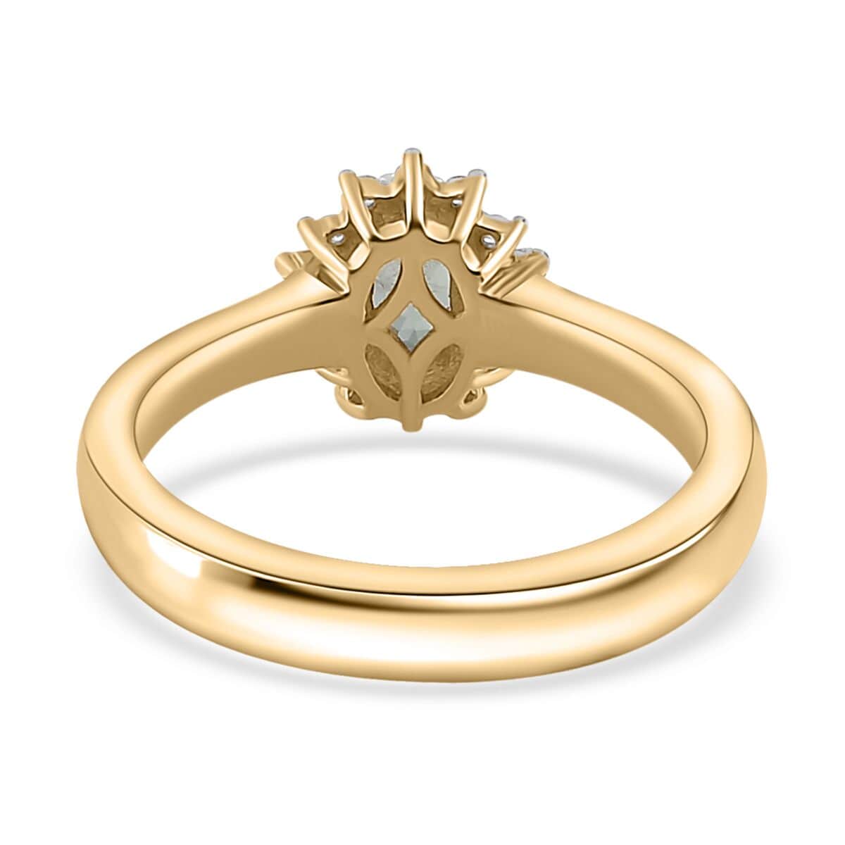 Luxoro 10K Yellow Gold AAA Narsipatnam Alexandrite and G-H I2 Diamond Ballerina Ring (Size 7.0) 0.65 ctw image number 4