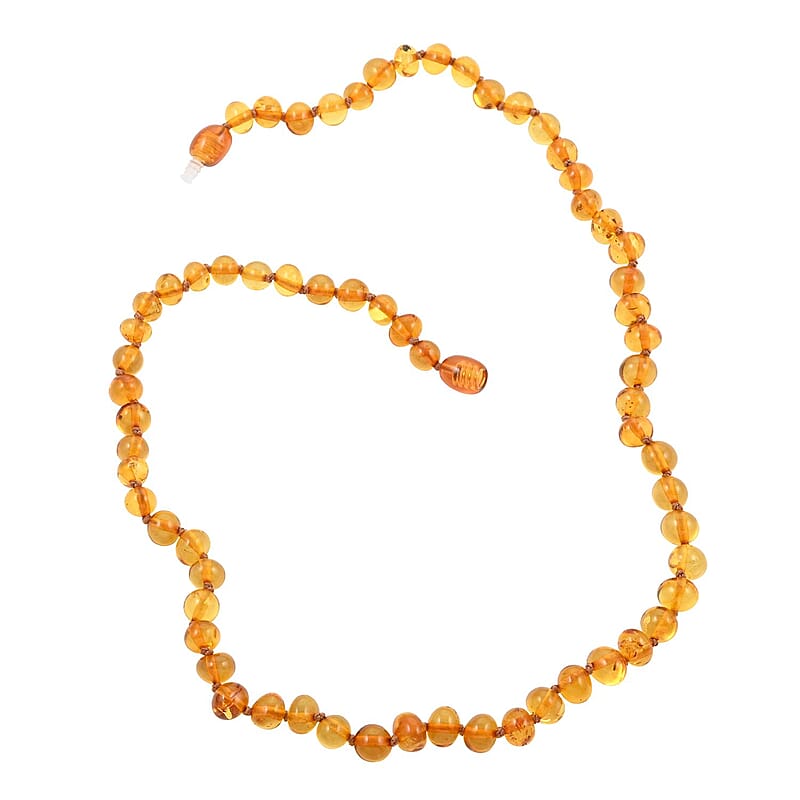 Amber Beaded Necklace 18 Inches