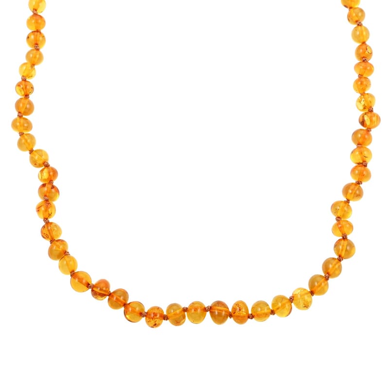 Amber Beaded Necklace 18 Inches