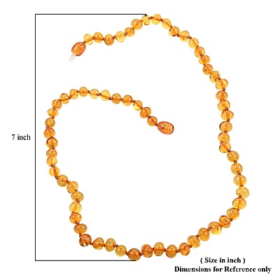 Amber Beaded Necklace 18 Inches