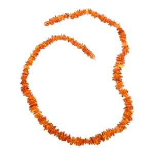 Light Baltic Amber Chips Necklace 24 Inches