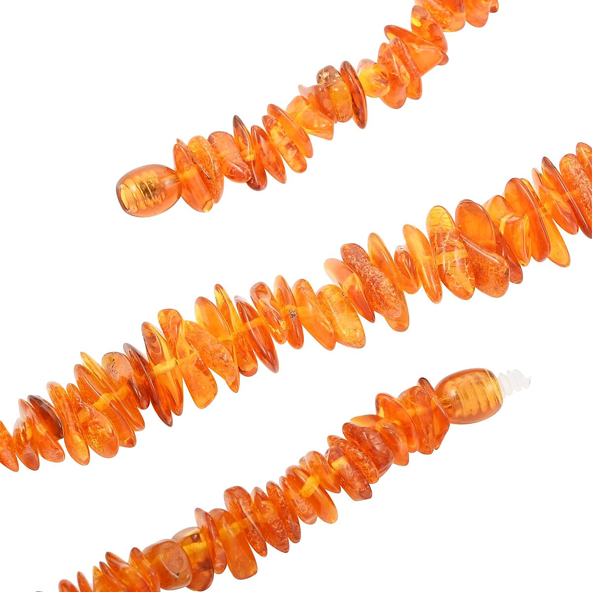 Light Baltic Amber Chips Necklace 24 Inches image number 3