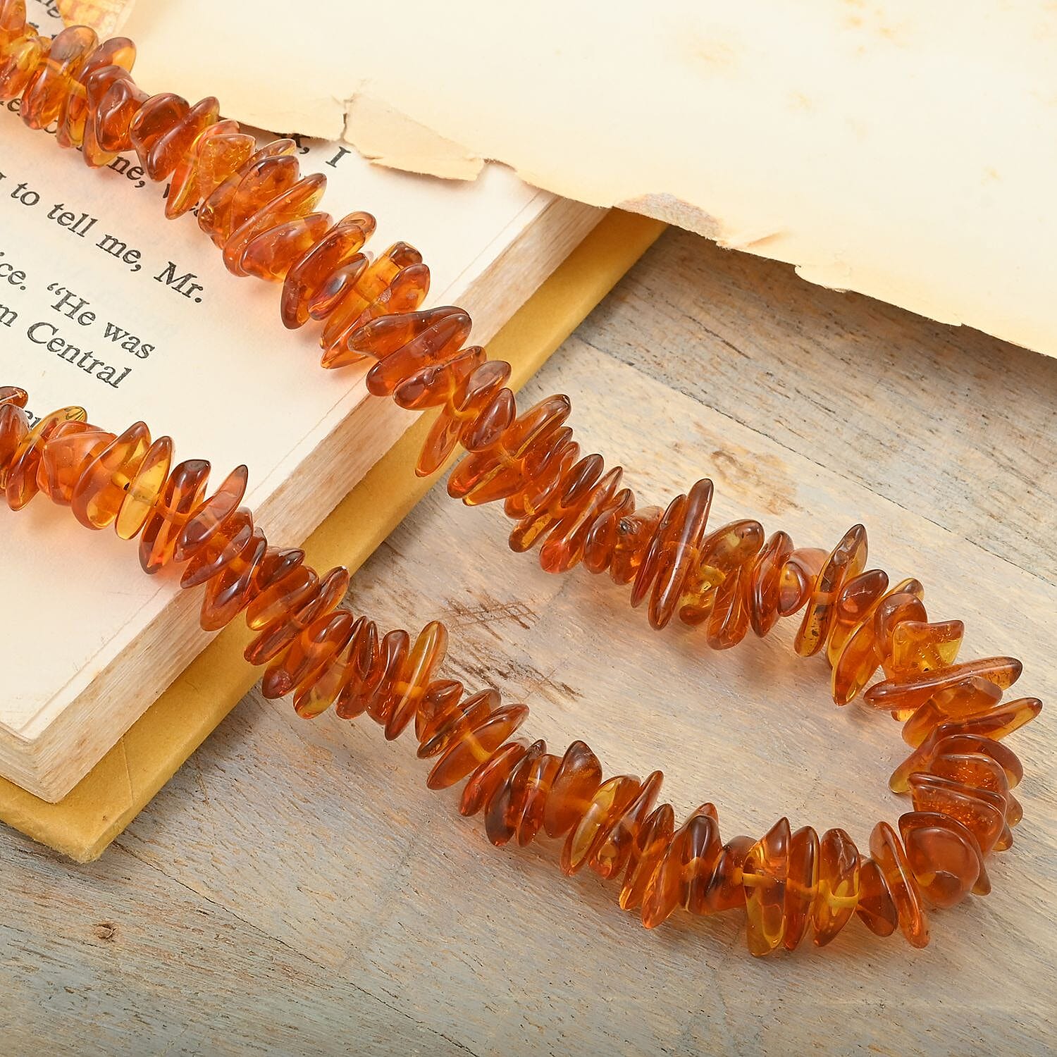 Dark Baltic Amber Beaded Necklace 24 Inches