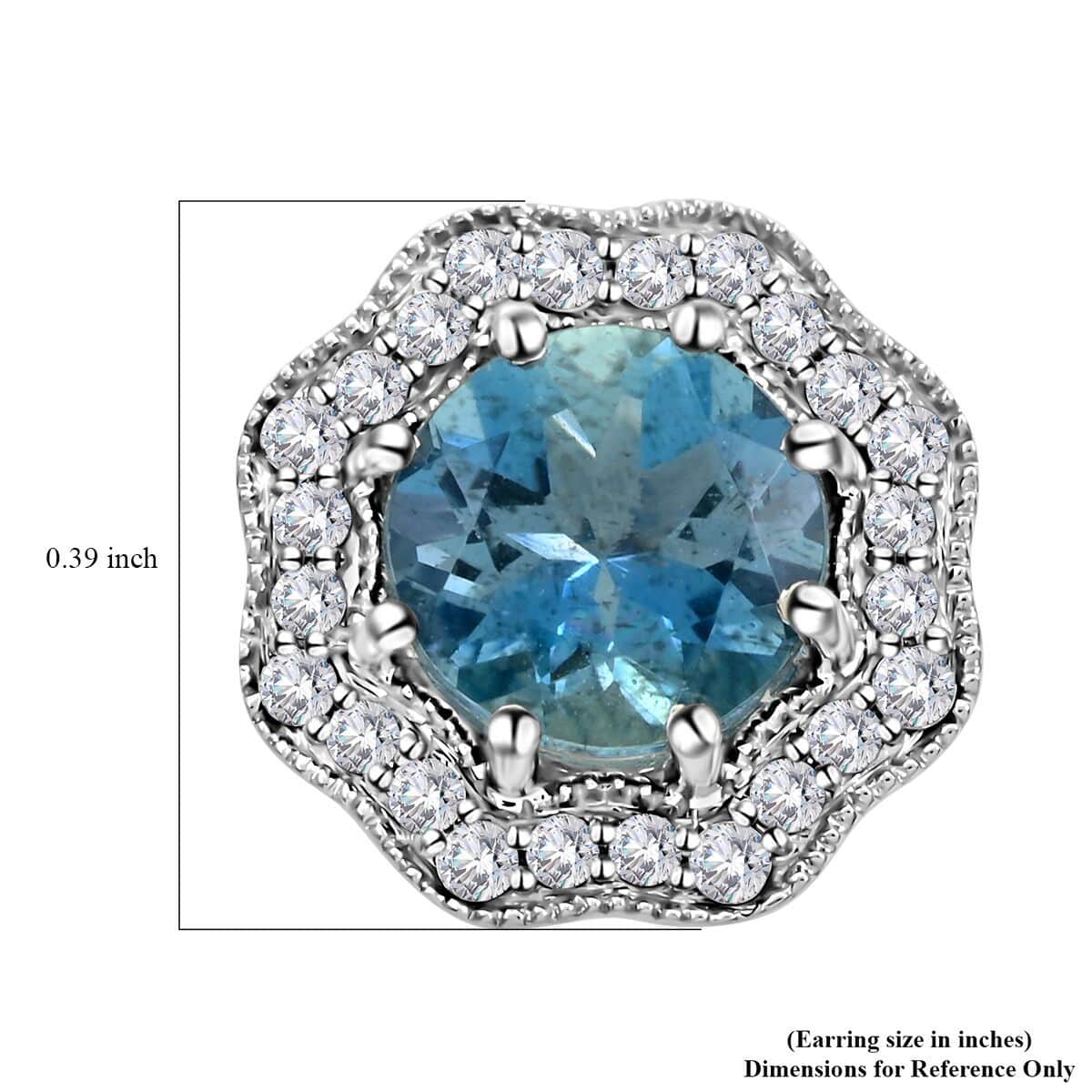 Certified & Appraised Iliana 18K White Gold AAA Santa Maria Aquamarine and G-H SI Diamond Earrings 1.60 ctw image number 4