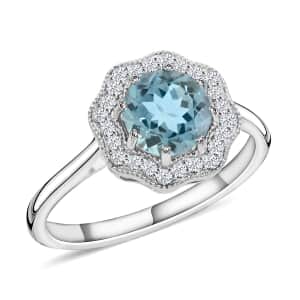 Certified & Appraised Iliana AAA Santa Maria Aquamarine and G-H SI Diamond 1.35 ctw Ring in 18K White Gold (Size 5.0)