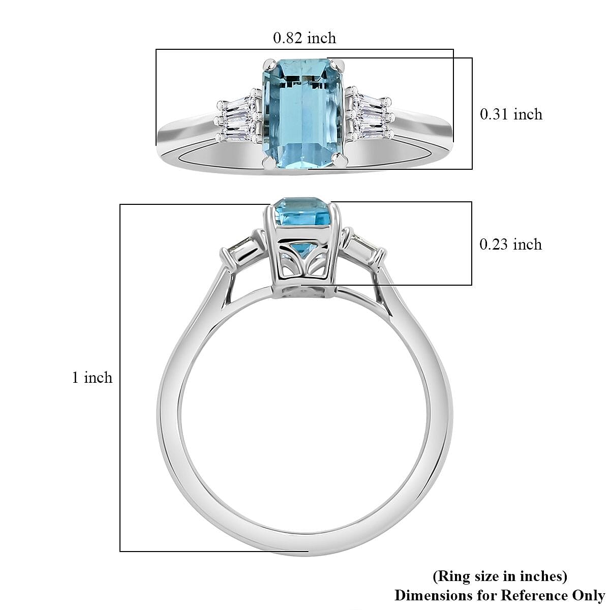 Certified and Appraised Iliana 18K White Gold AAA Santa Maria Aquamarine and G-H SI Diamond Ring (Size 5.5) 1.00 ctw image number 4