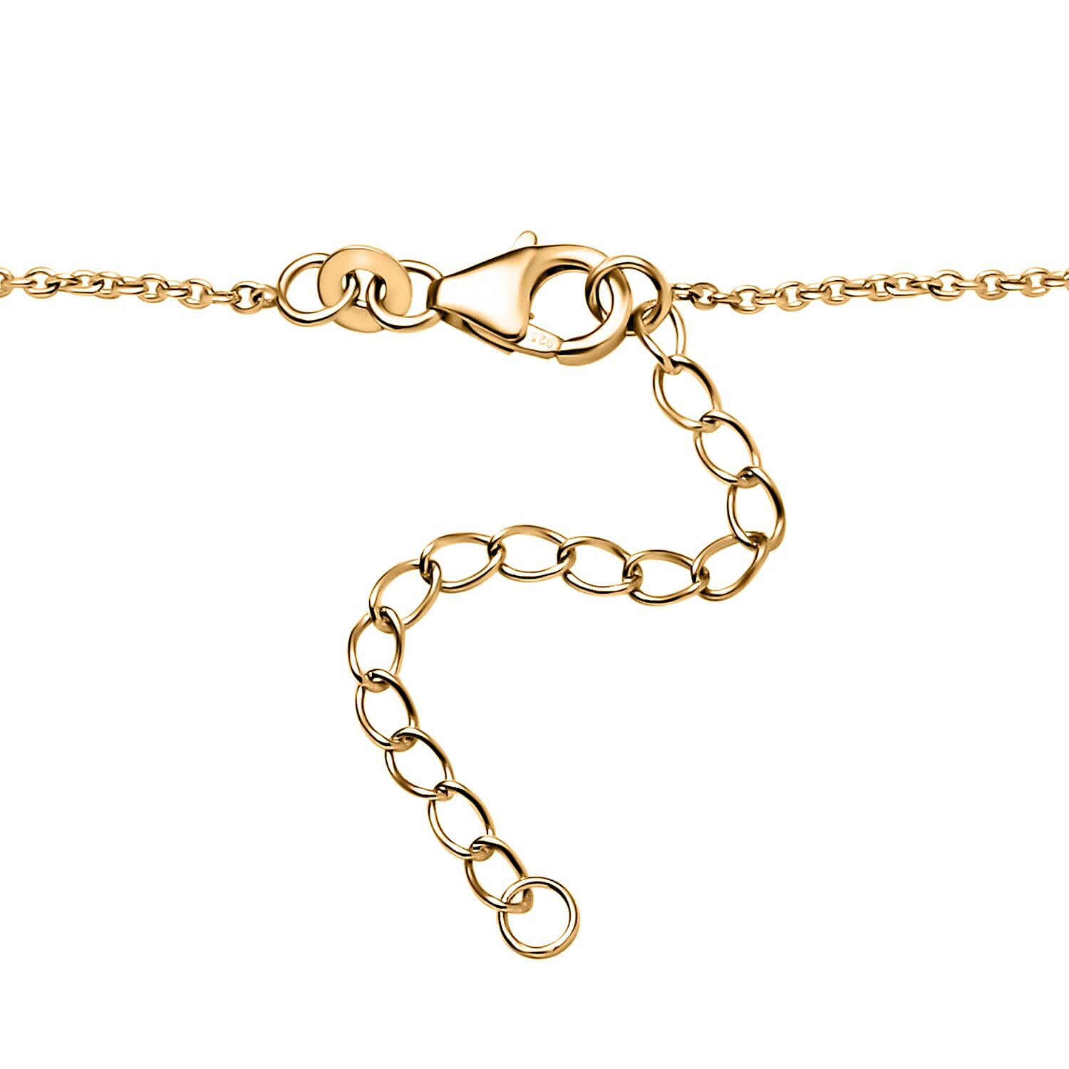Narsipatnam Alexandrite and White Zircon Butterfly Necklace 18 Inches in Vermeil Yellow Gold Over Sterling Silver 1.25 ctw