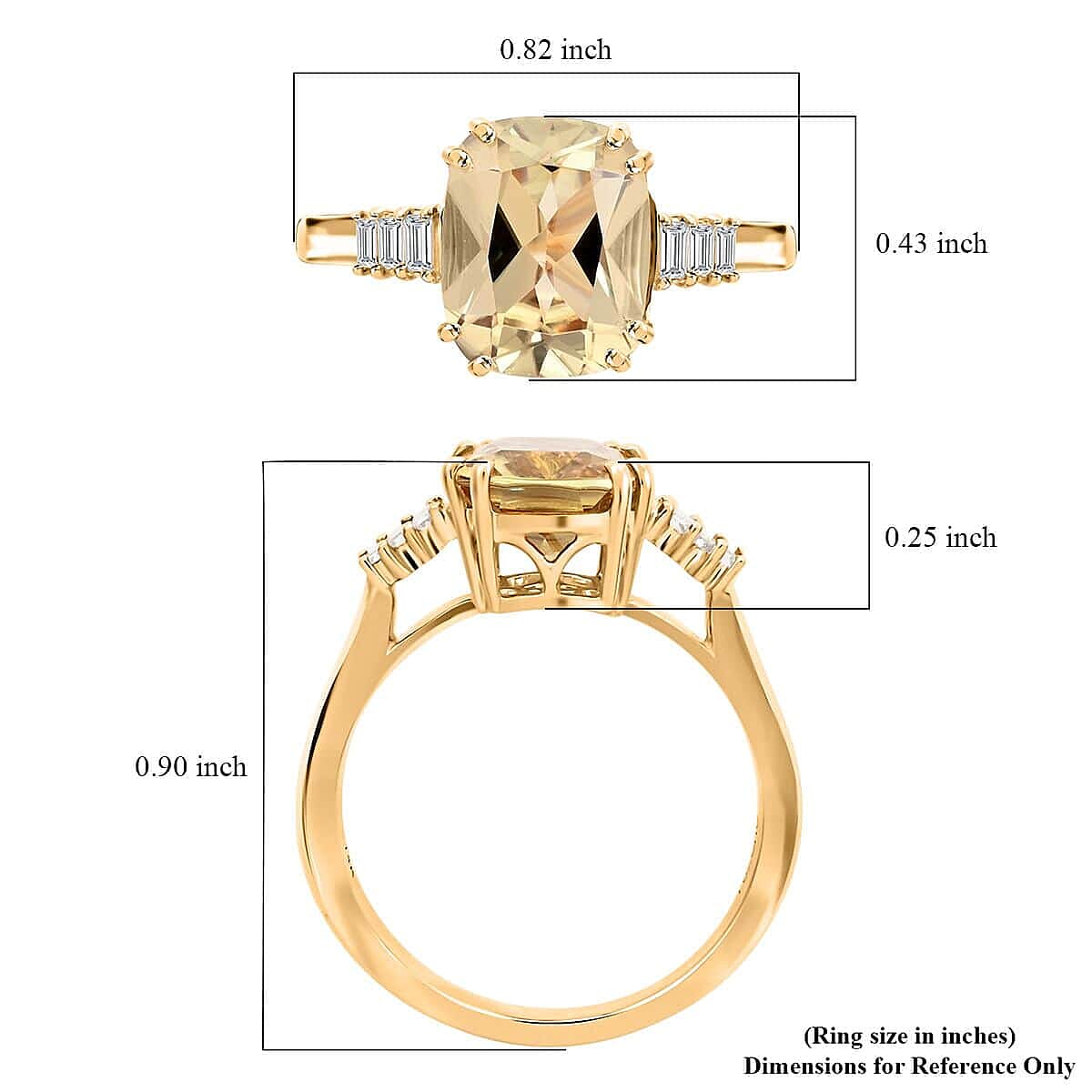 Certified & Appraised Luxoro 14K Yellow Gold AAA Turkizite and G-H I2 Diamond Ring (Size 10.0) 3.50 ctw