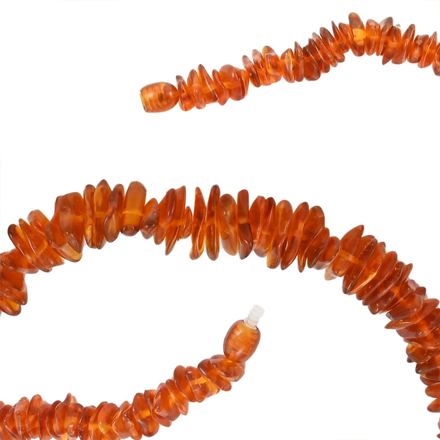 Baltic Amber Glowing Chips Necklace 25 Inches
